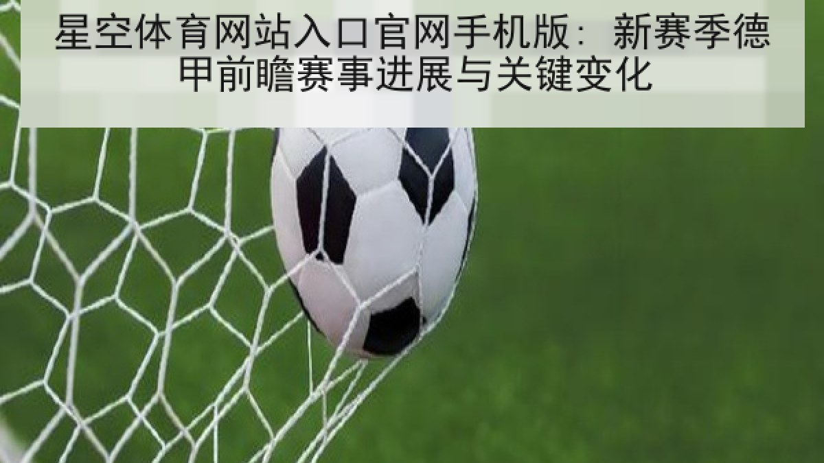 星空体育网站入口官网手机版: 新赛季德甲前瞻赛事进展与关键变化